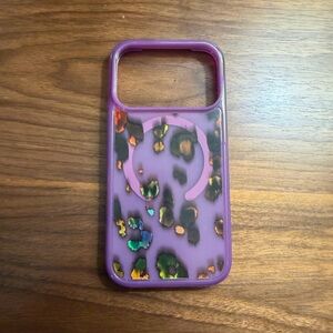 iPhone 17 pro Purple Leopard Phone Case